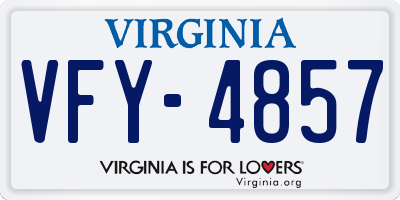 VA license plate VFY4857