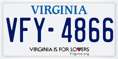 VA license plate VFY4866