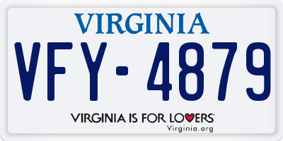 VA license plate VFY4879