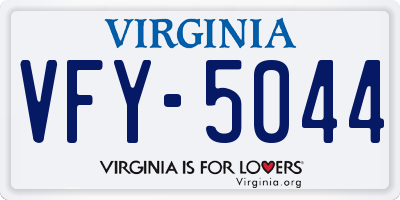VA license plate VFY5044
