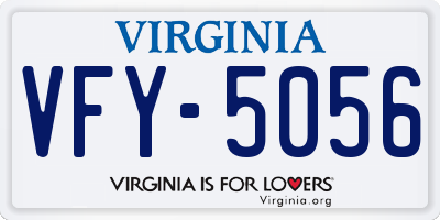VA license plate VFY5056