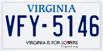 VA license plate VFY5146
