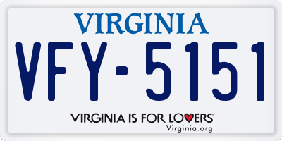 VA license plate VFY5151