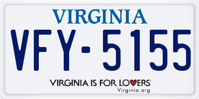 VA license plate VFY5155