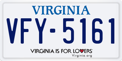 VA license plate VFY5161