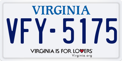 VA license plate VFY5175