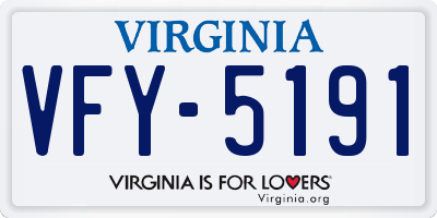 VA license plate VFY5191