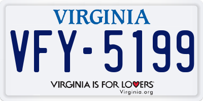 VA license plate VFY5199