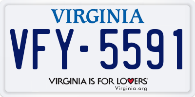 VA license plate VFY5591