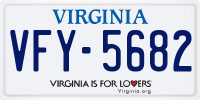 VA license plate VFY5682
