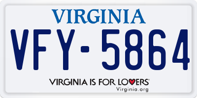 VA license plate VFY5864