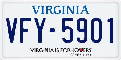 VA license plate VFY5901