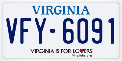 VA license plate VFY6091