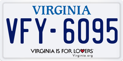 VA license plate VFY6095