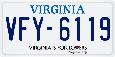 VA license plate VFY6119