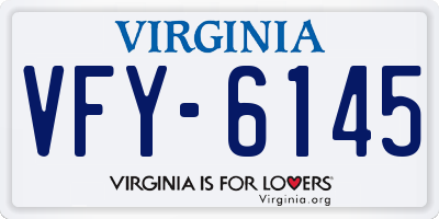 VA license plate VFY6145