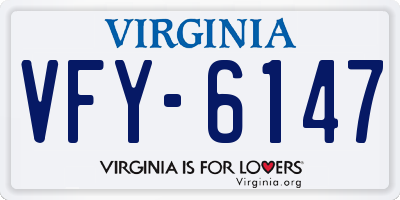 VA license plate VFY6147
