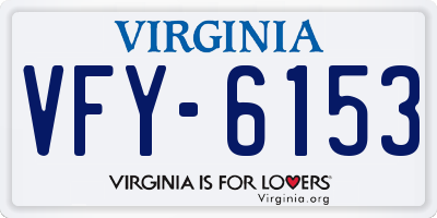 VA license plate VFY6153