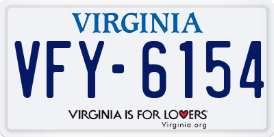 VA license plate VFY6154