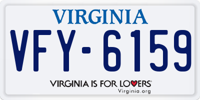 VA license plate VFY6159