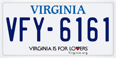 VA license plate VFY6161
