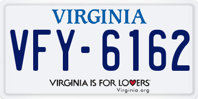 VA license plate VFY6162