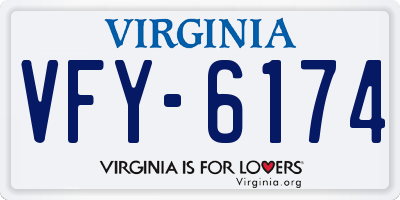 VA license plate VFY6174