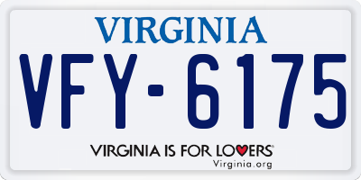 VA license plate VFY6175