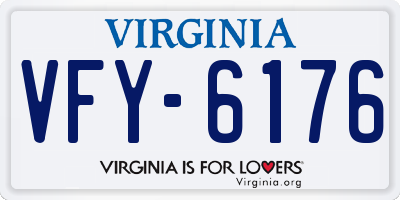 VA license plate VFY6176