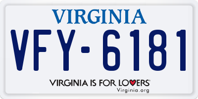 VA license plate VFY6181