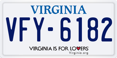 VA license plate VFY6182
