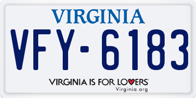 VA license plate VFY6183