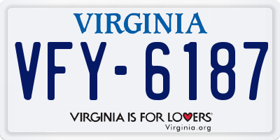 VA license plate VFY6187