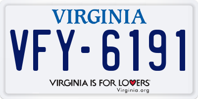 VA license plate VFY6191