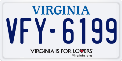VA license plate VFY6199