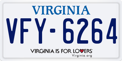 VA license plate VFY6264