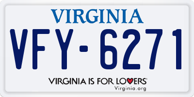VA license plate VFY6271
