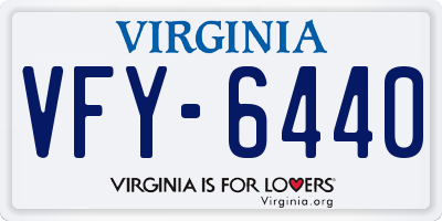 VA license plate VFY6440