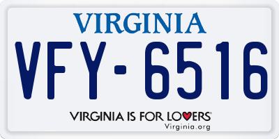 VA license plate VFY6516