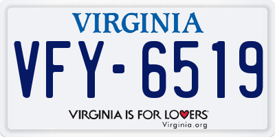 VA license plate VFY6519