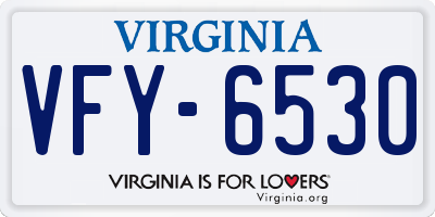 VA license plate VFY6530