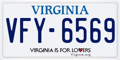 VA license plate VFY6569
