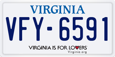 VA license plate VFY6591