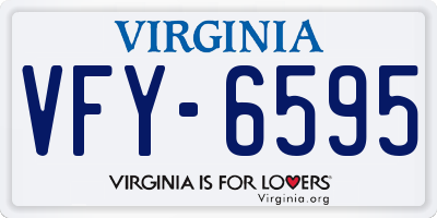 VA license plate VFY6595