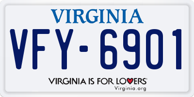 VA license plate VFY6901