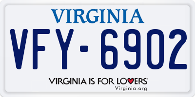 VA license plate VFY6902