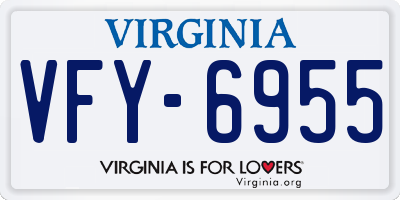 VA license plate VFY6955