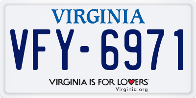 VA license plate VFY6971