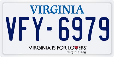 VA license plate VFY6979