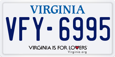 VA license plate VFY6995
